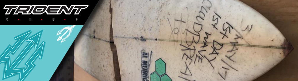 broken surfboard